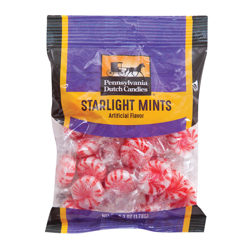 Wholesale Pdc Clear Window Bag Starlight Mints Peg Bag 6.3 Oz- Bulk