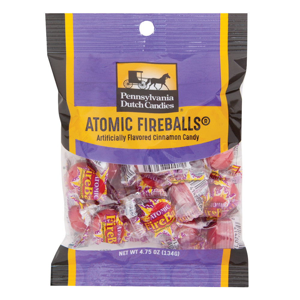 Wholesale Pdc Clear Window Bag Atomic Fireballs Peg Bag 4.75 Oz- Bulk
