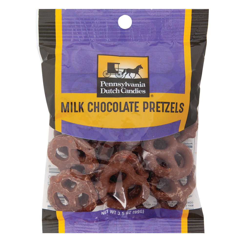Pdc Clear Window Bag Chocolate Covered Pretzels Peg Bag 3.5 Oz