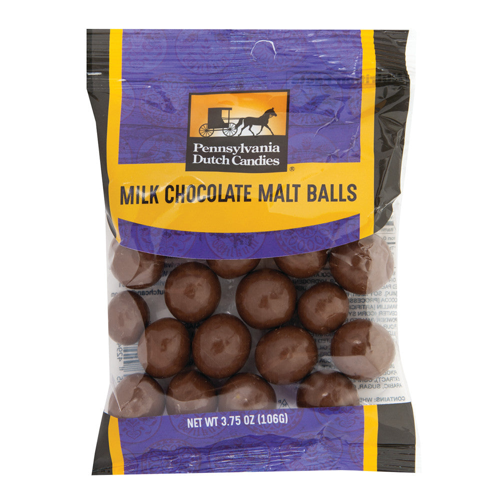 Wholesale Pdc Clear Window Bag Milk Chocolate Malt Balls Peg Bag 3.75 Oz-12ct Case Bulk