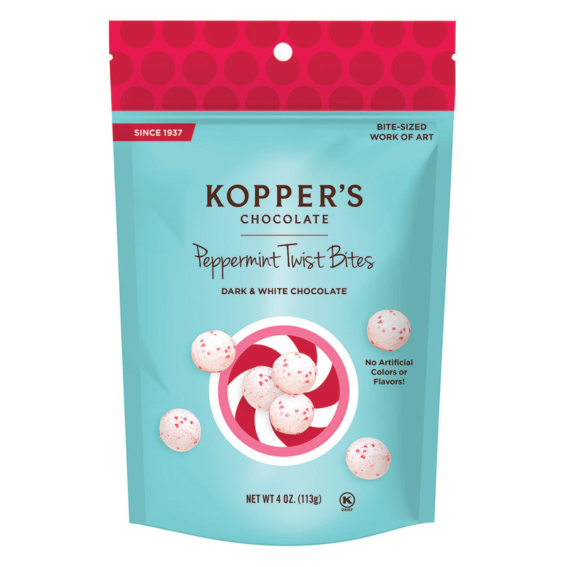 Wholesale Kopper'S Peppermint Twist Bites 4 Oz Pouch - 12ct Case Bulk
