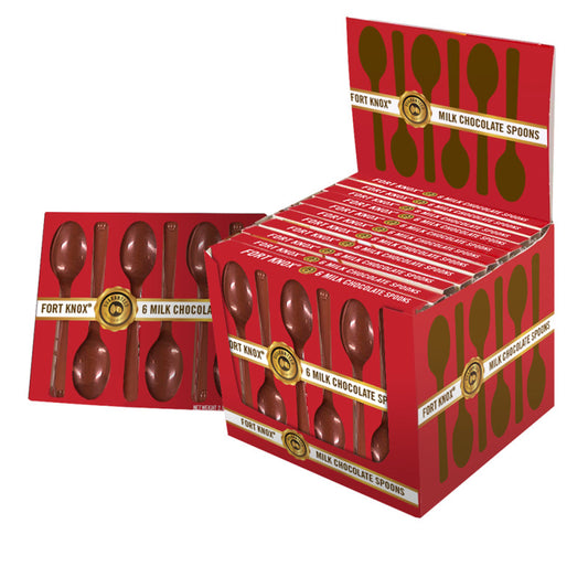 Wholesale Fort Knox Milk Chocolate Spoons 2.12 Oz Box- Bulk