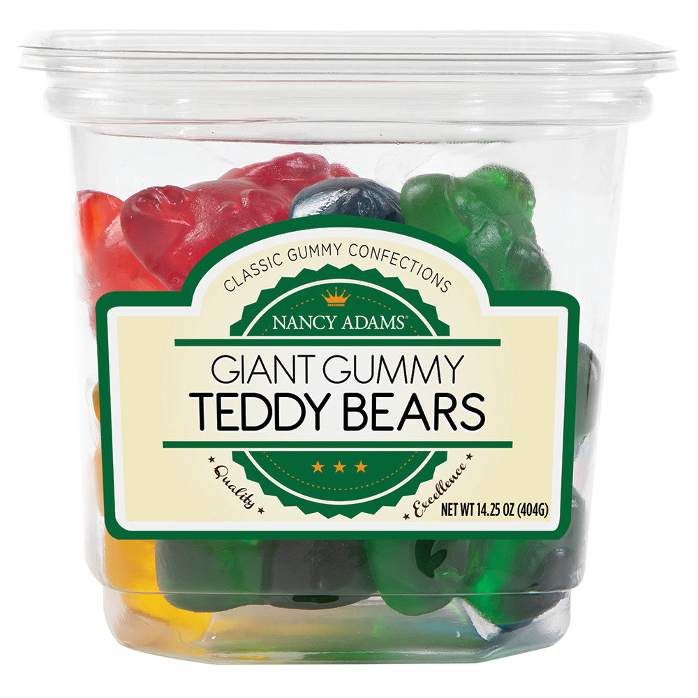 Wholesale Nancy Adams Giant Gummy Teddy Bears 14.25 Oz Tub-12ct Case Bulk