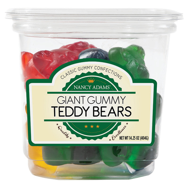 Wholesale Nancy Adams Giant Gummy Teddy Bears 14.25 Oz Tub Bulk