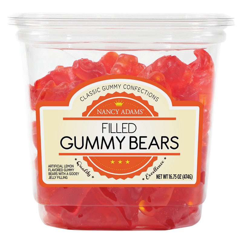 Wholesale Nancy Adams Filled Gummy Bears 16.75 Oz Tub Bulk