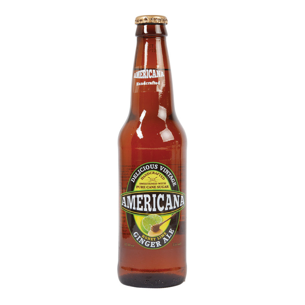 Americana Honey Lime Ginger Soda 12 Oz Bottle