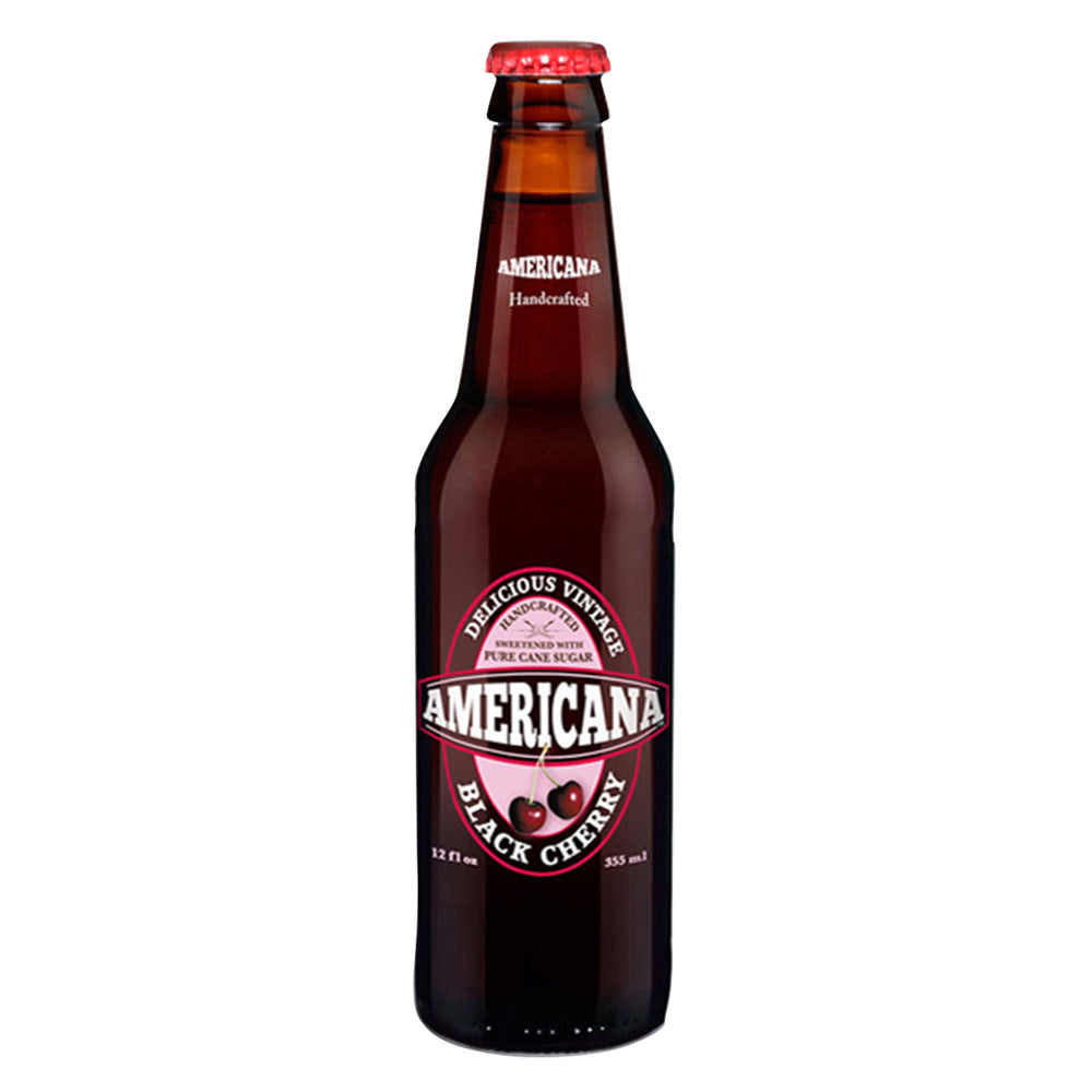 Americana Black Cherry Soda 12 Oz Bottle