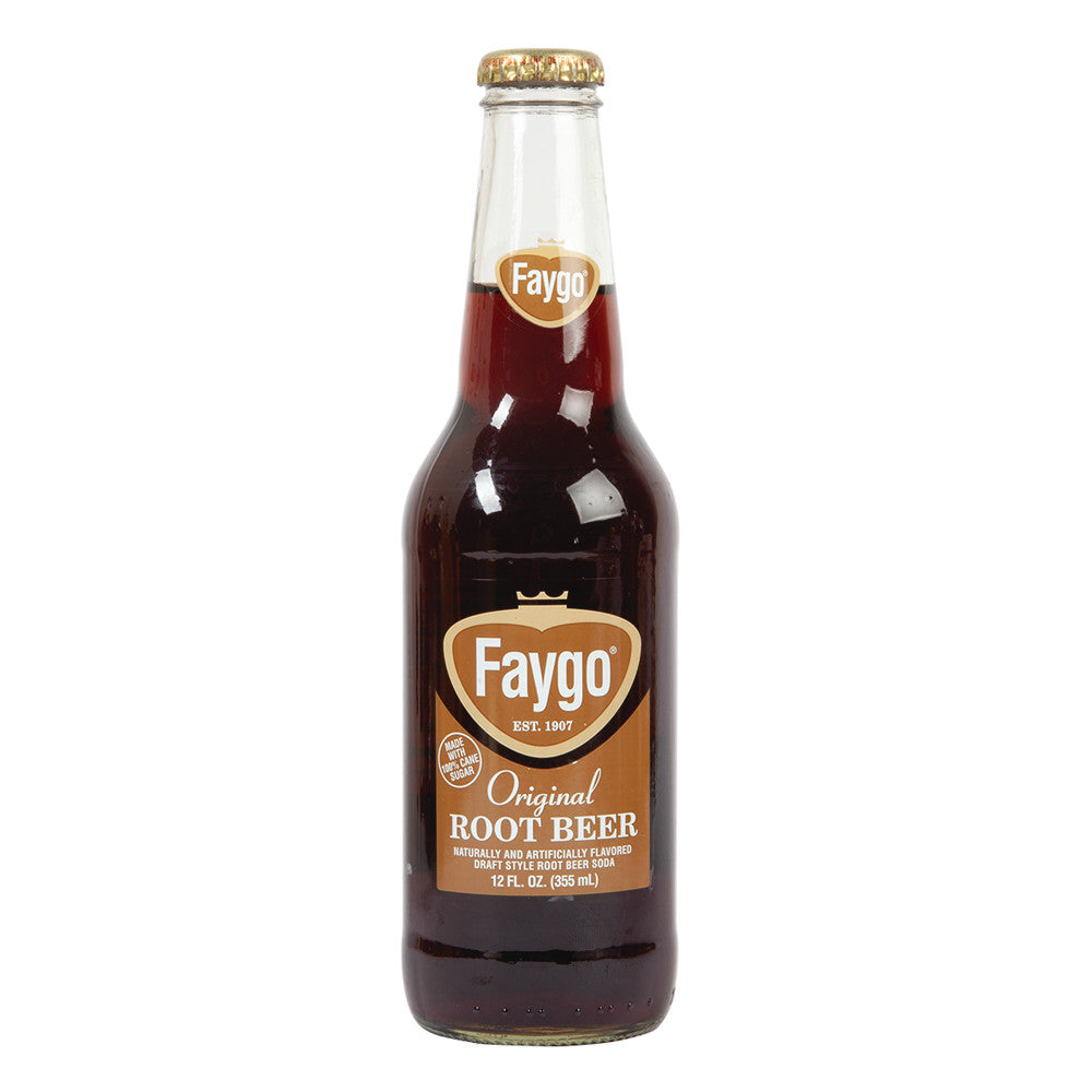 Faygo Root Beer Soda 6 Pk 12 Oz Bottle