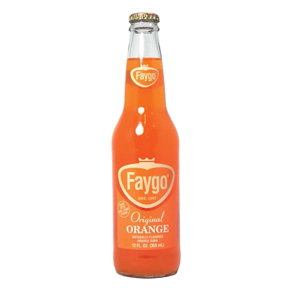 Wholesale Faygo Orange Soda 12 Oz Bottle 6 Pack- Bulk