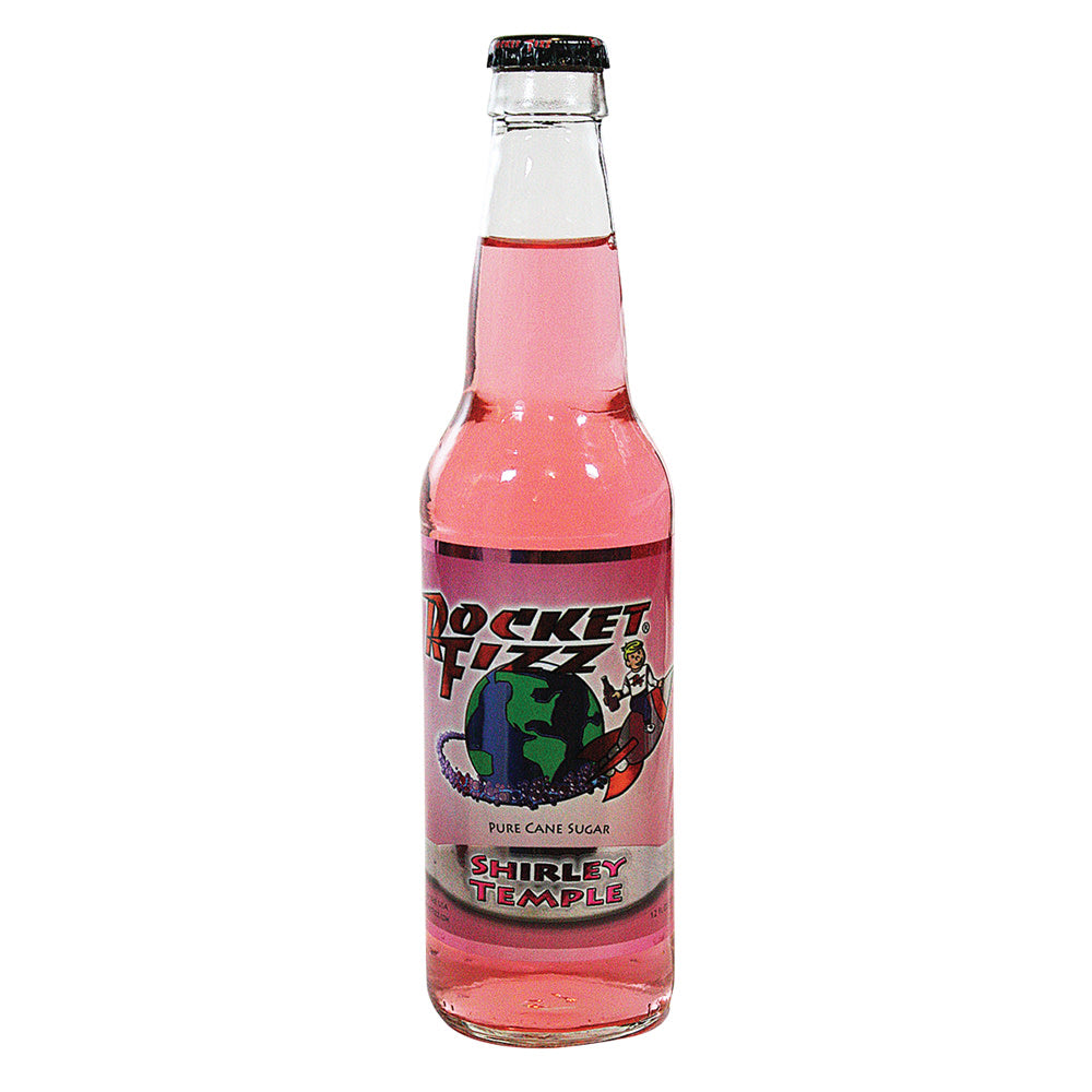 Rocket Fizz Shirley Temple Soda 12 Oz Bottle