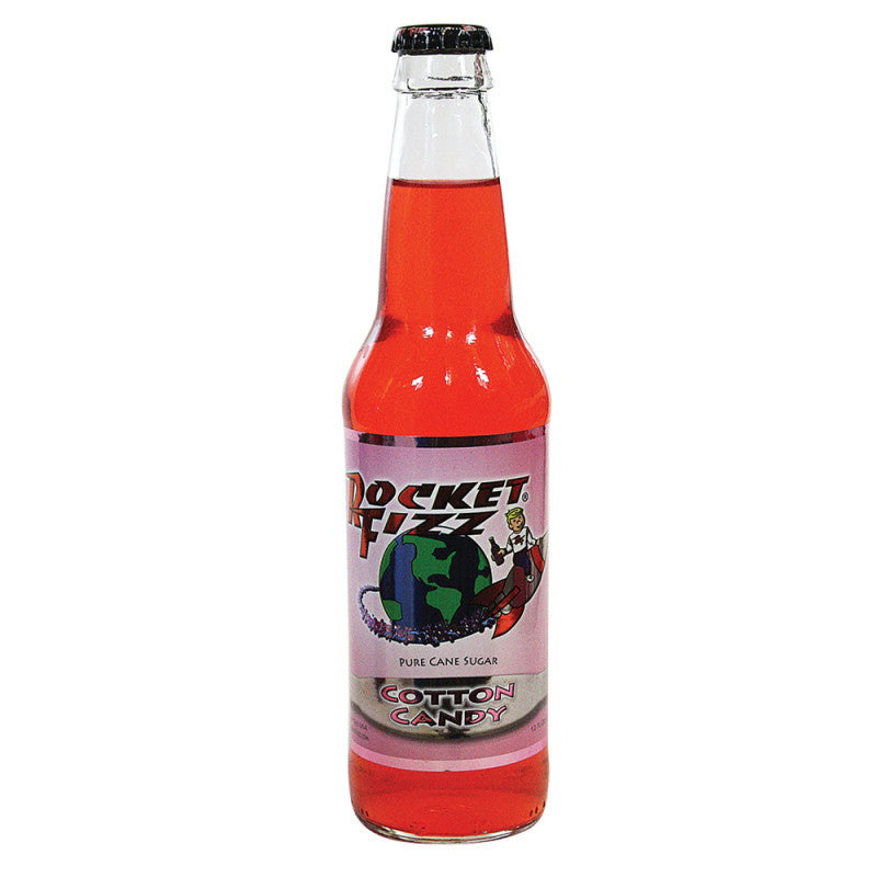 Wholesale Rocket Fizz Cotton Candy Soda 12 Oz Bottle Bulk
