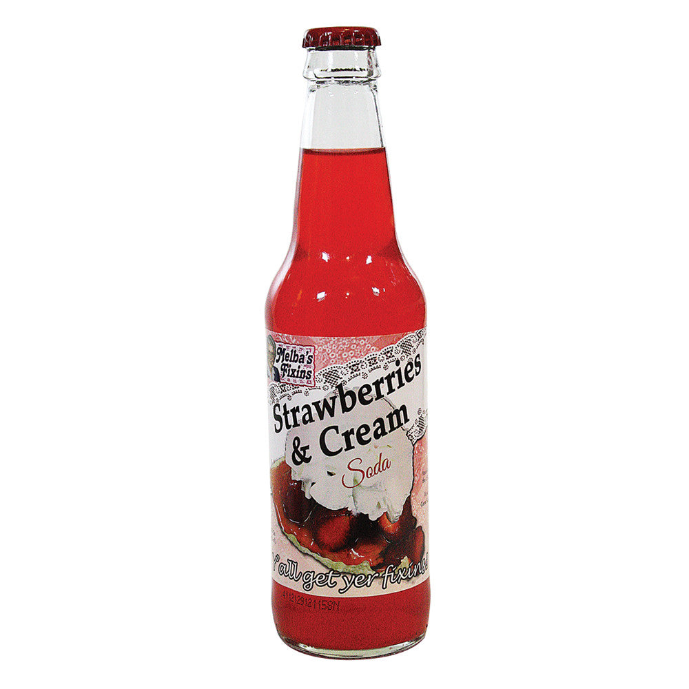 Melba'S Fixins Strawberry & Cream Soda 12 Oz Bottle