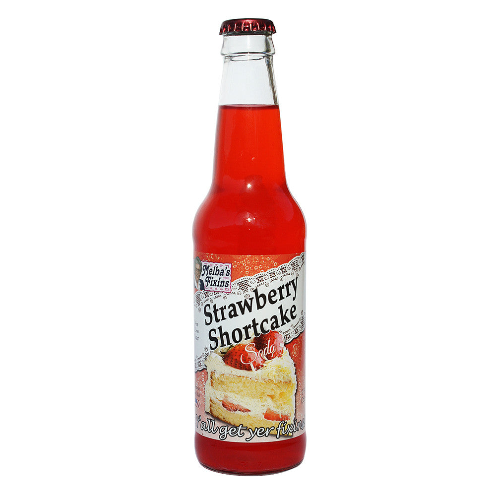 Wholesale Melba'S Fixins Strawberry Shortcake Soda 12 Oz Bottle- Bulk