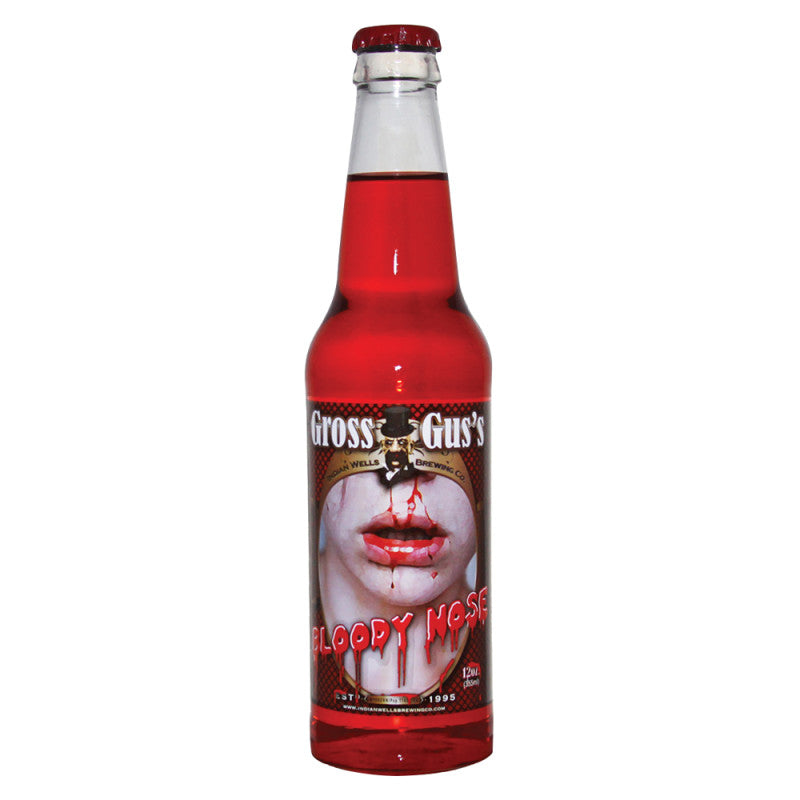 Wholesale Gross Gus's Bloody Nose Wild Cherry Soda 12 Oz Bottle- Bulk