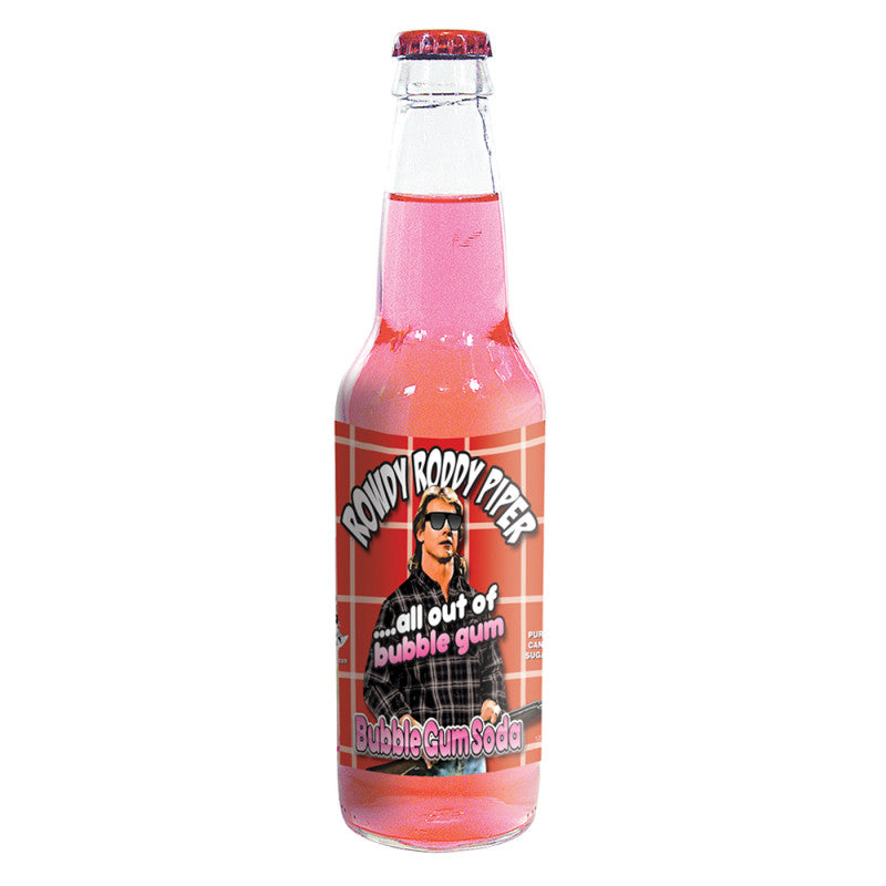 Wholesale Rowdy Roddy Piper Bubble Gum Soda 12 Oz Bottle- Bulk