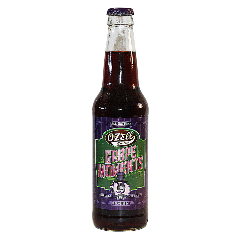 O-Zell Grape Moments Soda 12 Oz Bottle