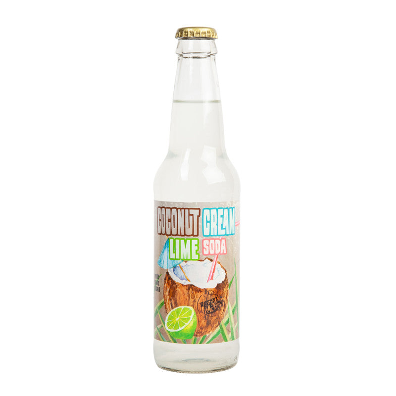 Wholesale Coconut Cream Lime Soda 12 Oz Bottle- Bulk