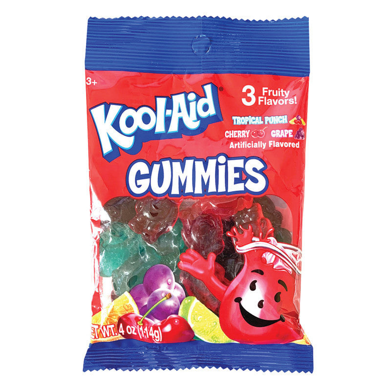 Wholesale Kool-Aid Gummies 4 Oz Peg Bag Bulk