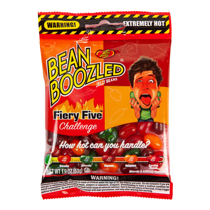 Wholesale Jelly Belly Bean Boozled Fiery Five 1.9 Oz Peg Bag- Bulk