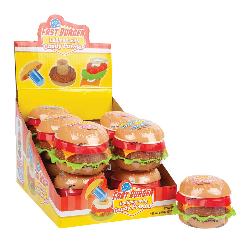 dip-n-lik-fast-burger-lollipop-with-candy-powder-0-74-oz