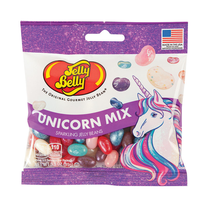 Wholesale Jelly Belly Unicorn Mix Sparkling Jelly Beans 3.5 Oz Peg Bag- Bulk