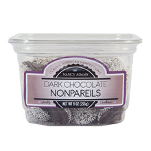 Wholesale Nancy Adams Dark Chocolate Nonpareil Pk 12 9 Oz Tub- Bulk