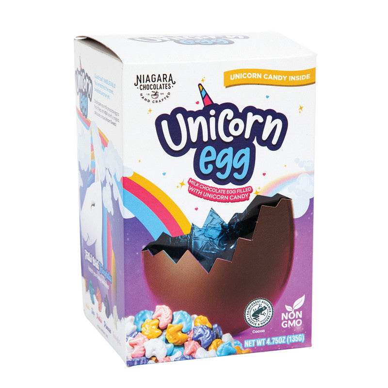 Wholesale Unicorn Egg Milk Chocolate Egg With Unicorn Candy Surprise-12ct case Bulk