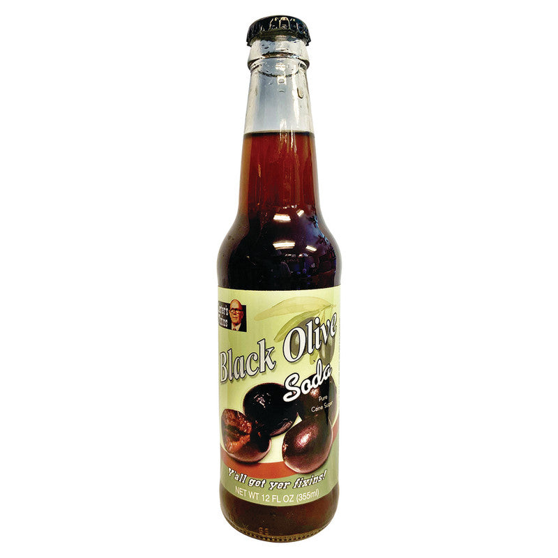 Wholesale Lester's Fixins Black Olive Soda 12 Oz Bottle- Bulk