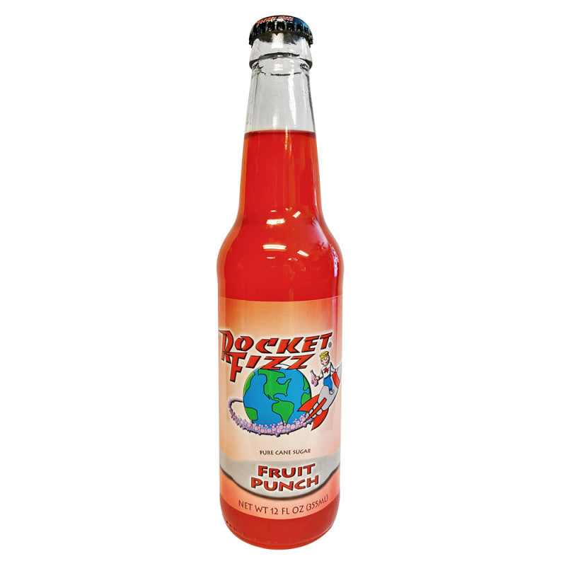 Wholesale Rocket Fizz Fruit Punch Soda 12 Oz Bottle- Bulk