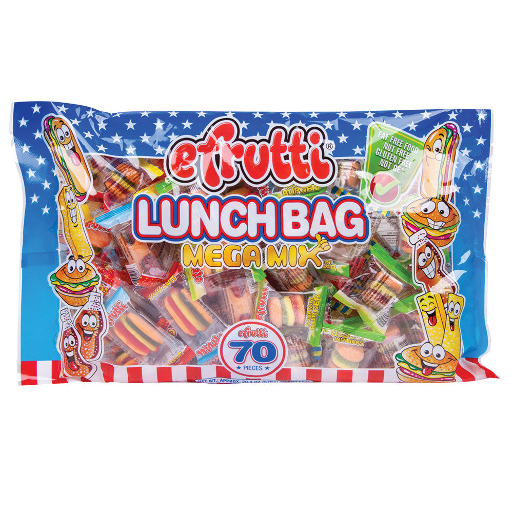 Wholesale E.Frutti Lunchbag Gummy Mega Mix 70 Ct 20.4 Oz Bag Bulk