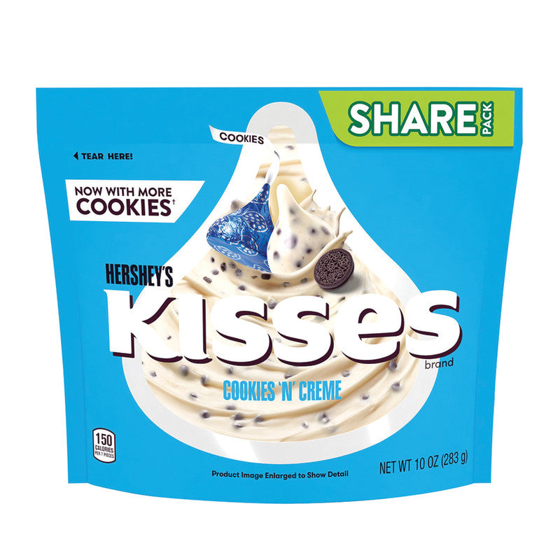 Wholesale Hershey's Kisses Cookies N Creme 10 Oz Pouch-8ct case Bulk