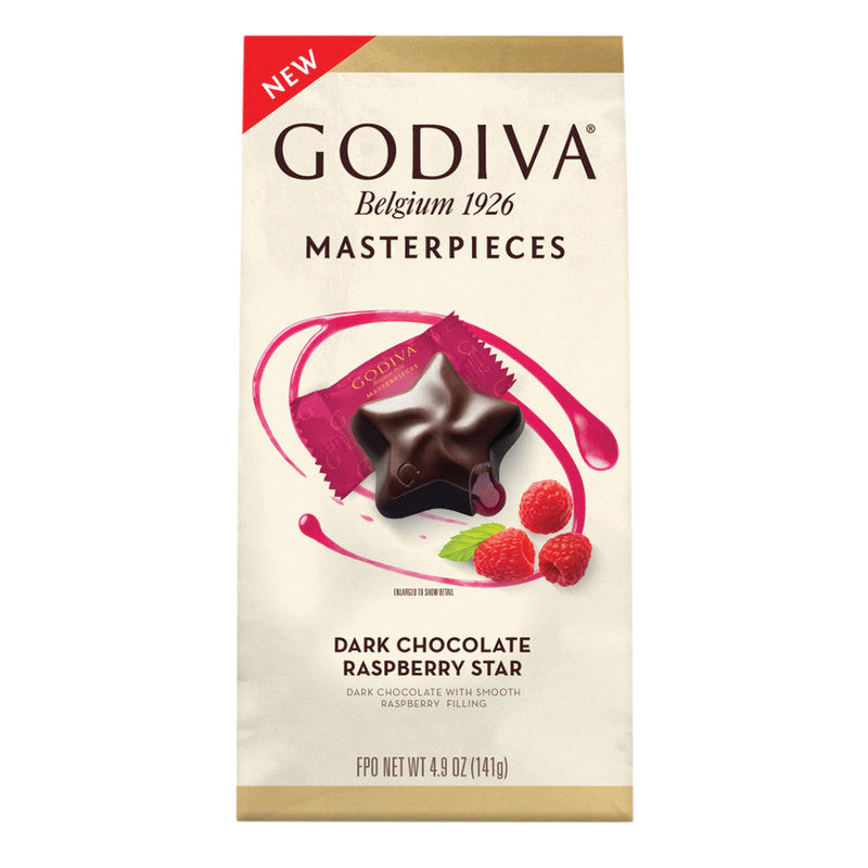 Wholesale Godiva Masterpiece Dark Raspberry Stars 5 Oz Pouch Bulk