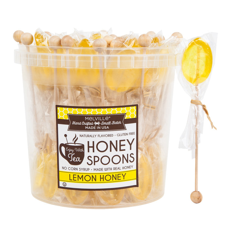 Wholesale Honey Spoons Lemon Honey 0.4 Oz Bulk