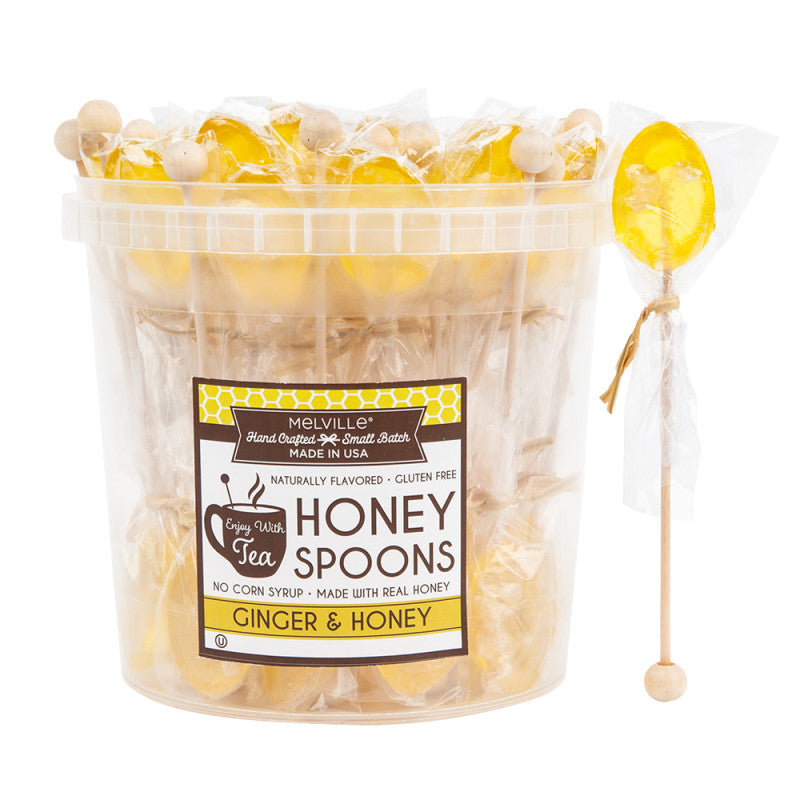 Wholesale Honey Spoons Ginger Lemon 0.4 Oz Bulk