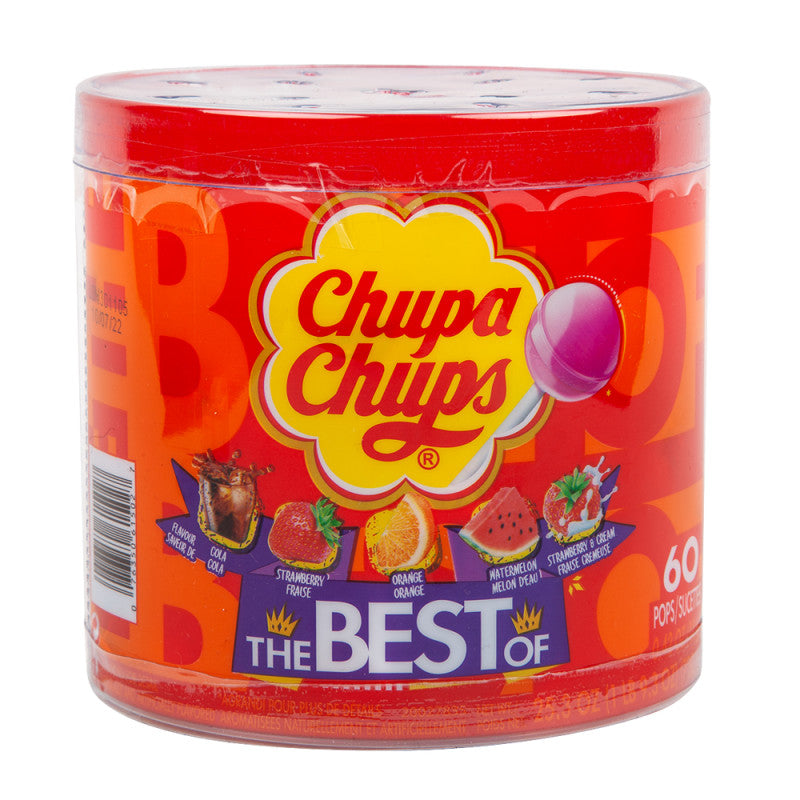 Wholesale Chupa Chups Assorted The Best Of 60 Count Tub- Bulk