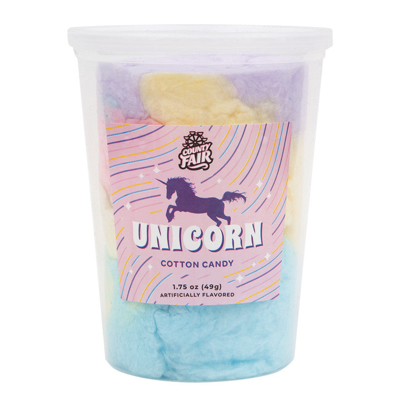 Wholesale County Fair Cotton Candy Tub Unicorn Variety 1.75 Oz- Bulk