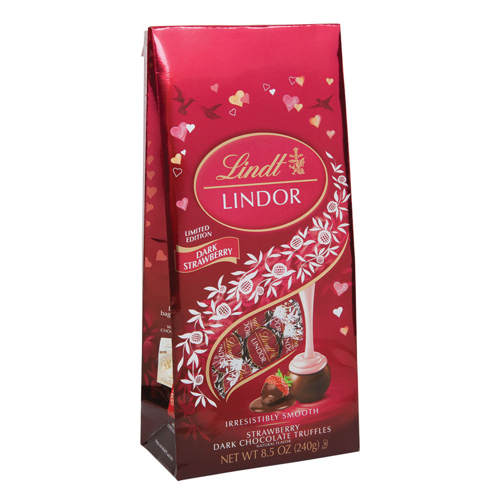 Wholesale Lindt Lindor Truffle Dark Chocolate Strawberry 8.5 Oz Pouch- Bulk