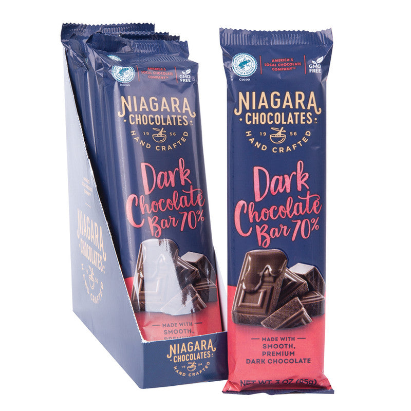 Wholesale Niagara 70% Dark Chocolate 3 Oz Bar- Bulk