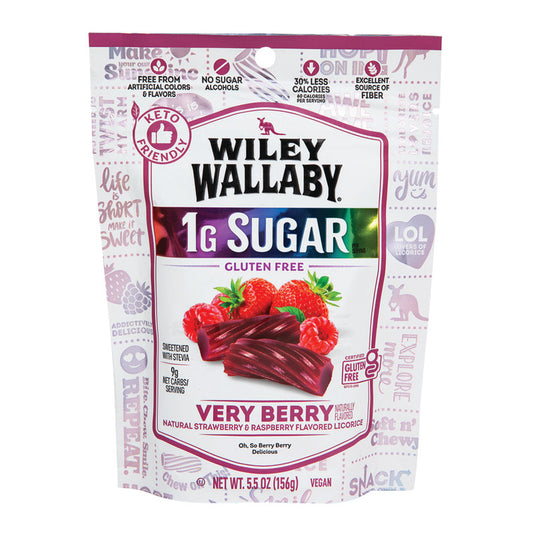 Wholesale Wiley Wallaby Low Sugar Very Berry 5.5 Oz Pouch- Bulk