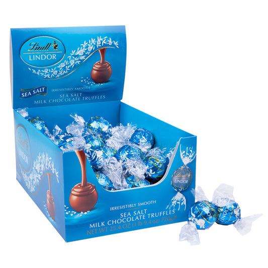 Wholesale Lindt Lindor Milk Chocolate Sea Salt Truffles- Bulk