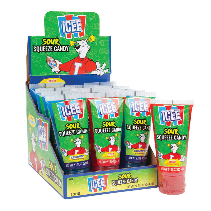 Wholesale Icee Sour Squeeze Candy 2.1 Oz Tube Bulk