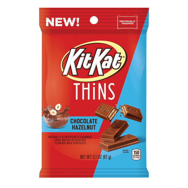 Wholesale Kit Kat Thins Hazelnut 3.1 Oz Peg Bag- Bulk