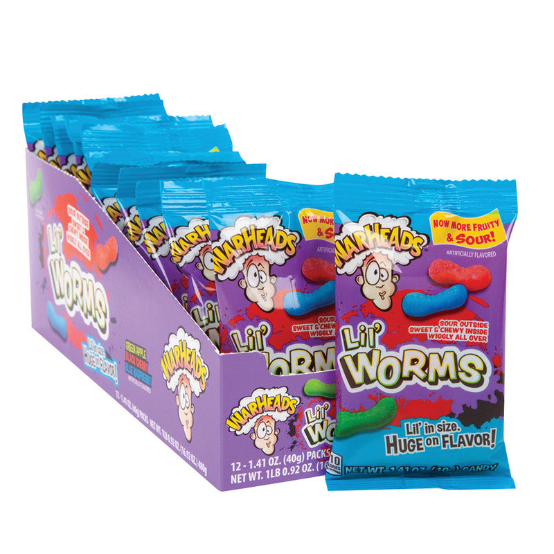 Wholesale Warheads Lil' Worms 1.41 Oz Bag- Bulk