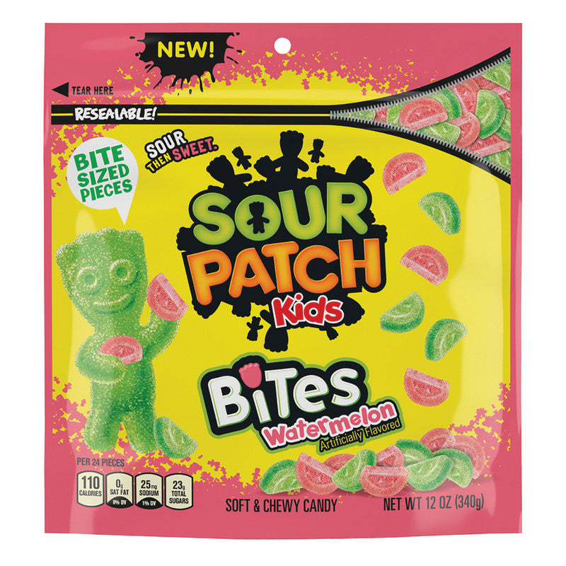 Wholesale Sour Patch Watermelon Bites 12 Oz Pouch-12ct case Bulk