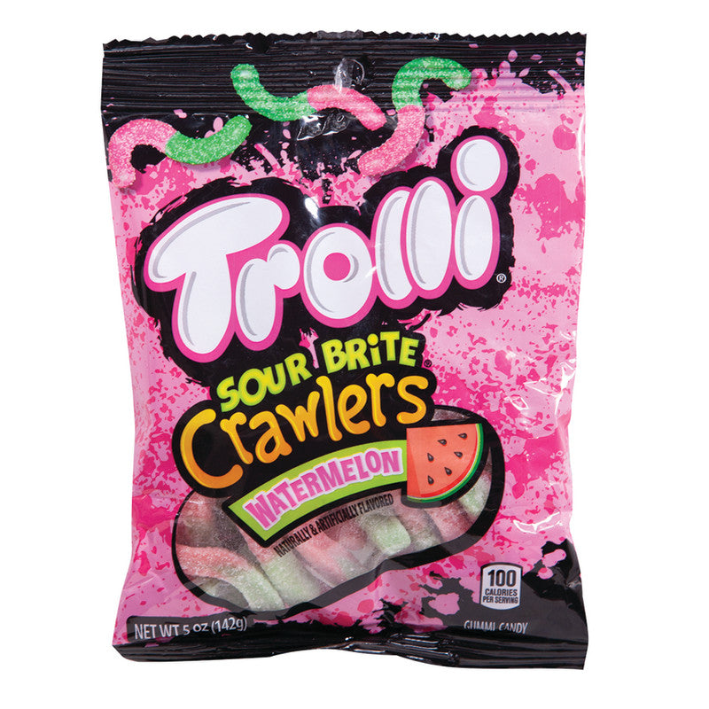 Wholesale Trolli Watermelon Sour Brite Crawler 5 Oz Peg Bag-12ct case Bulk