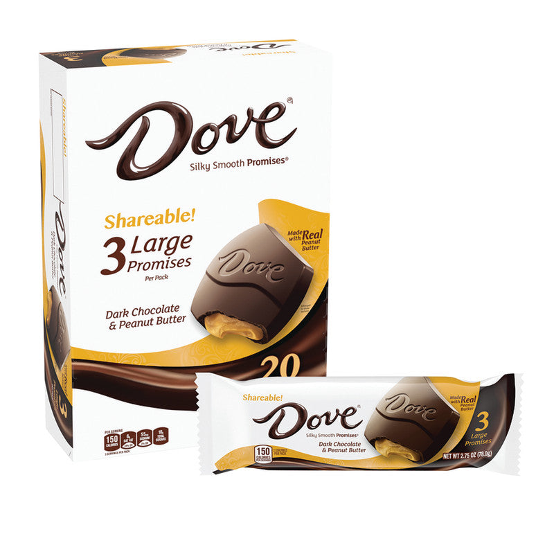 Wholesale Dove Dark Chocolate Peanut Butter 2.75 Oz Share Box Bulk