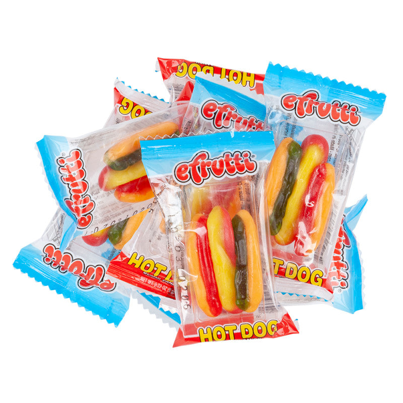 Wholesale Efrutti Gummi Mini Bulk Hot Dogs 0.32 Oz Bulk