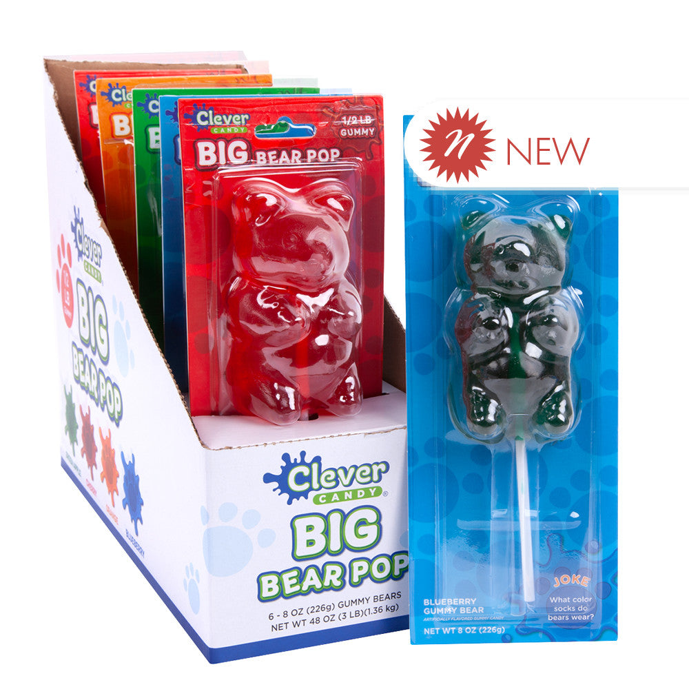 Wholesale Müttenberg Candy Big Bear Pop Giant Gummy 8Oz-12ct Case Bulk