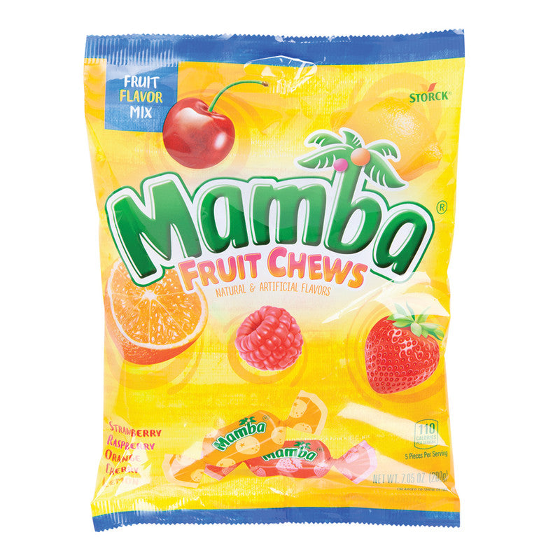 Wholesale Mamba Assorted Fruit Chews 7.05 Oz Peg Bag Bulk