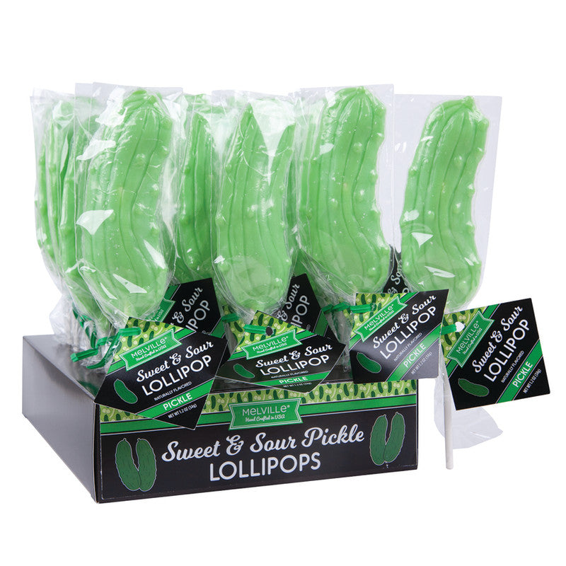 Wholesale Melville Sweet & Sour Pickle Lollipops 1.2 Oz Bulk
